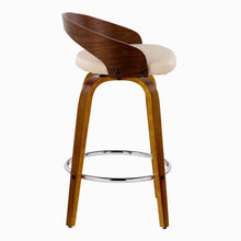 Load image into Gallery viewer, Grotto - Mid Century Modern Elegant Fixed Height Counter Stool With Swivel With Round Footrest (Set of 2)