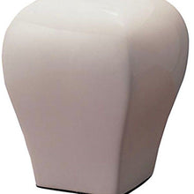 Load image into Gallery viewer, Ceramic Bedside Table Lamp With Off-White Shade - White