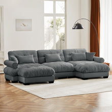 Load image into Gallery viewer, Super Comfort Oversized Modular Sectional Sofa With Movable Ottoman
