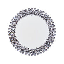 Load image into Gallery viewer, 20" Round Faux Crystal Bling Framed Accent Mirror - Silver