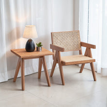 Load image into Gallery viewer, Armchair And Matching Square End Table, 2 Piece Living Room Set - Natural