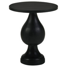 Load image into Gallery viewer, Stain Pedestal Accent Table Elegant Design With Round Top - Black