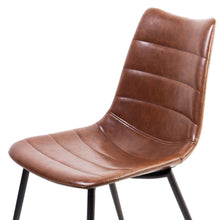 Load image into Gallery viewer, Faux Leather Dining Room Side Chairs (Set of 2) - Brown