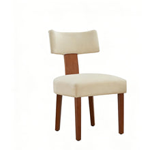 Load image into Gallery viewer, Linen Solid Wood Dining Side Chairs (Set of 2) - Beige / Brown