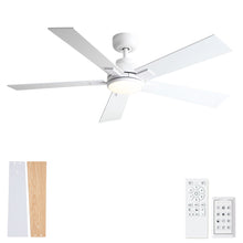 Load image into Gallery viewer, Reversible Motor Integrated LED Dimmable Ceiling Fan With Light