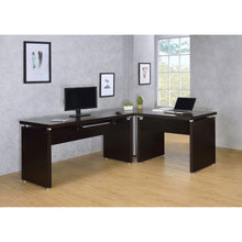 Load image into Gallery viewer, Ulloa - L Shaped Office Desk With Slide Out Keyboard Tray And Storage Drawers - Cappuccino