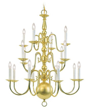 Load image into Gallery viewer, 33'' Multi Light Dimmable Chandelier With Shades - Brass