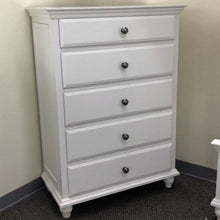 Load image into Gallery viewer, 1 Piece Chest 5 Drawers Knob Handles Bedroom Furniture - White