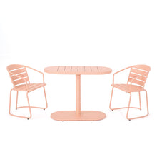 Load image into Gallery viewer, 3 Piece Elegant Outdoor Bistro Set With 2 Chairs And Oval Table