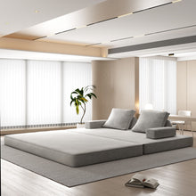 Load image into Gallery viewer, Multifunctional Convertible Sofa Bed With 2 Tumbler Backrests And 2 Pillows, Deep Seat Couch