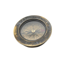 Load image into Gallery viewer, Year Calendar Compass Quote (Set of 2) - Brass