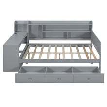 Load image into Gallery viewer, Daybed With 3 Drawers USB Ports And Desk