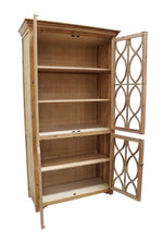 Load image into Gallery viewer, 47" Solid Wood Carved Geometric Accent Cabinet With Four Doors - Natural