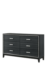 Load image into Gallery viewer, Solid Wooden Six Drawer Double Dresser - Black