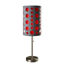 Load image into Gallery viewer, Mod Dot Novelty Table Lamp - Gray And Red