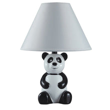 Load image into Gallery viewer, Panda Ceramic Table Lamp With Shade - White