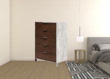 Load image into Gallery viewer, Five Drawer Chest - Dark Walnut And Gray