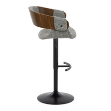 Load image into Gallery viewer, Elisa - Mid Century Modern Adjustable Barstool With Swivel & Rounded T Footrest (Set of 2)