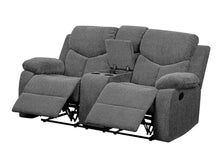 Load image into Gallery viewer, Kalen - Chenille Loveseat With Console - Gray