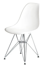 Load image into Gallery viewer, Heavy Duty Plastic Dining Side Chairs (Set of 2) - White / Silver