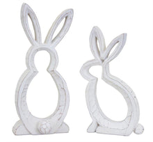 Load image into Gallery viewer, Poly Rabbit Statue Tabletop Sculpture (Set of 2) - White