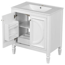 Load image into Gallery viewer, Bathroom Vanity With Sink With 2 Doors And Adjustable Shelf