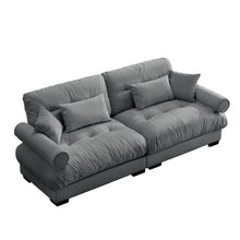 Load image into Gallery viewer, Modern Oversize Sofa With Cloud Like Comfort, Featuring Waist And Throw Pillows