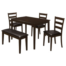 Load image into Gallery viewer, Arvin - 5 Piece Dining Set With Rectangular Table And Bench With Seats - Cappuccino