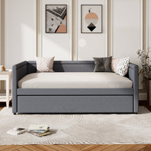 Load image into Gallery viewer, Modern Style Upholstered Daybed With Trundle For Guest Room, Small Bedroom