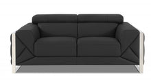 Load image into Gallery viewer, Italian Leather Loveseat - Gray