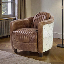 Load image into Gallery viewer, Brancaster - Grain Leather Chair - Brown
