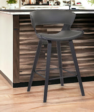 Load image into Gallery viewer, 27" Iron Low Back Counter Height Bar Chair - Gray And Black