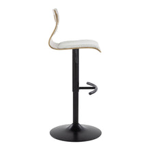 Load image into Gallery viewer, Folia - Contemporary Adjustable Barstool With Swivel With Rounded T Footrest (Set of 2)