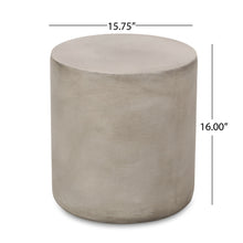 Load image into Gallery viewer, Cylindrical Design, Outdoor Lightweight Concrete Side Table
