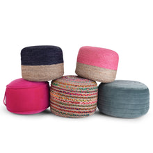 Load image into Gallery viewer, Lydia - Handcrafted Round Pouf