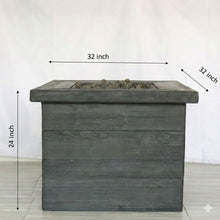 Load image into Gallery viewer, Fiber Reinforced Propane / Natural Gas, Fire Pit Table - Charcoal