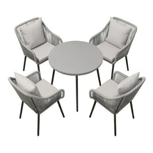 Load image into Gallery viewer, 5 Piece Twisted Rattan Patio Dining Set With Table