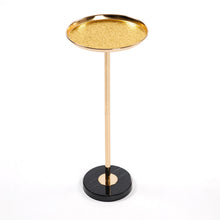 Load image into Gallery viewer, Adjustable Pedestal Side Table For Living Room - Gold / Black
