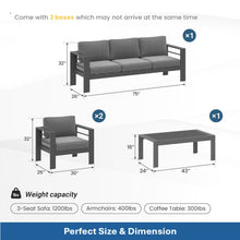 Load image into Gallery viewer, Outdoor Patio Set, All-Weather With Thick Cushions