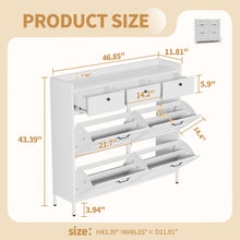 Load image into Gallery viewer, Shoe Cabinet With Flip Drawers