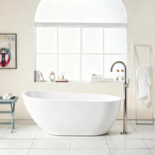 Load image into Gallery viewer, Contemporary Glossy Freestanding Bathtub With Overflow And Drain