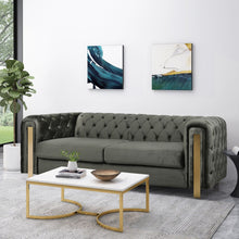 Load image into Gallery viewer, Comfy 3 Sofa With Tufted Back And Arm, Modern For Living Room - Gray