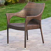 Load image into Gallery viewer, Rattan Dining Chair With Wicker Stacking - Brown