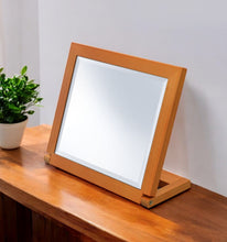Load image into Gallery viewer, 8" Wood Framed Freestanding Makeup Shaving Tabletop Mirror - Brown