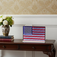 Load image into Gallery viewer, Plastic Tabletop Sculpture With LED (720814) - Red / White / Blue