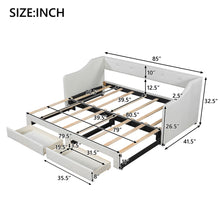 Load image into Gallery viewer, Upholstered Daybed With 2 Drawers