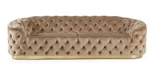 Load image into Gallery viewer, Velvet Sofa With Gold Legs - Beige