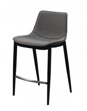 Load image into Gallery viewer, Iron Low Back Counter Height Bar Chairs (Set of 2) - Gray / Black