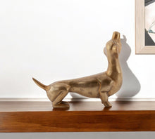 Load image into Gallery viewer, Dachshund Dog Tabletop Sculpture - Gold