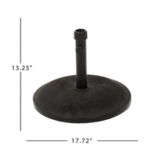 Load image into Gallery viewer, Stylish Concrete Umbrella Base With Iron Support Pole - Black